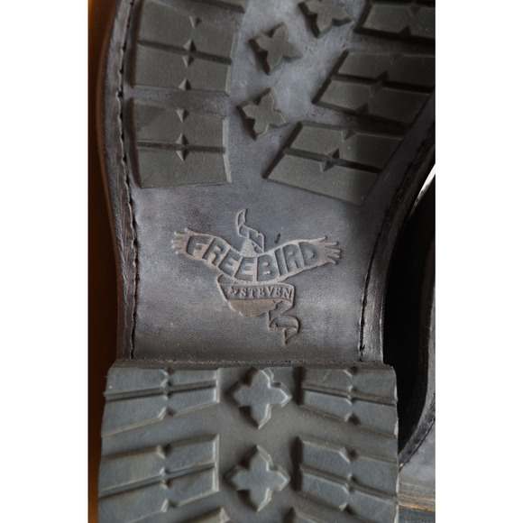 New! FREEBIRD Steven George Black Brogue Leather Oxford Wingtip Shoes Size 10 - Picture 12 of 14